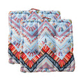 Chair Cushions Set of 2 Boho Seat Cushions for Kitchen Dining Office Chairs Colorful Chair Pads Soft Square Floor Pillow with Handle (15.7 × 15.7 Inch, Blue), 5ZZVX0158LW16U4UAVB - color: Blue