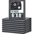 8 Pack 6 x 8 ft 5.5 Mil Large Tarps Heavy Duty Waterproof Tarp Multi Purpose Tent Cover for Home Boats Cars Camping Patio Furniture Roof Emergency Rain Protective Cover, Gray - color: Gray, size: 6 x 8 ft
