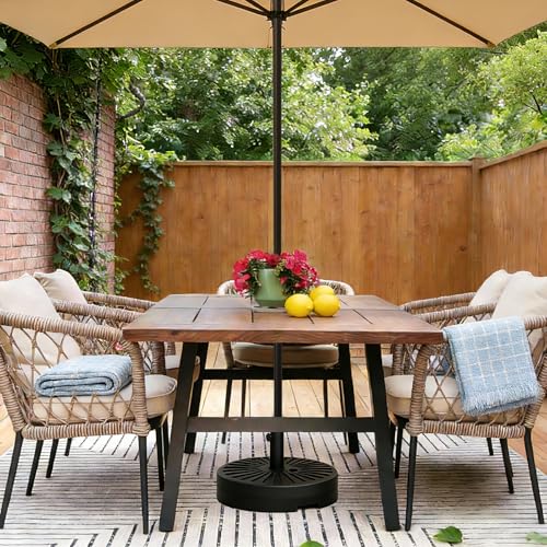 GarveeLife Patio Umbrella Base, 80lb Capacity Heavy Duty Design with Adjustable Pole Adapter Fits 1.5" to 2.1" Poles for 7.5-11FT Umbrellas, Corrosion-Resistant and Wind-Resistant for Outdoor, Patio