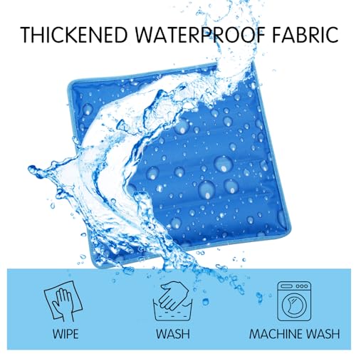 Dog Cooling Mat Water Injection Pet Cool Pads Dogs & Cats Pet Cooling Blanket for Outdoor Car Seats Beds (Blue, 24 * 18IN) - color: Blue, size: 24*18IN