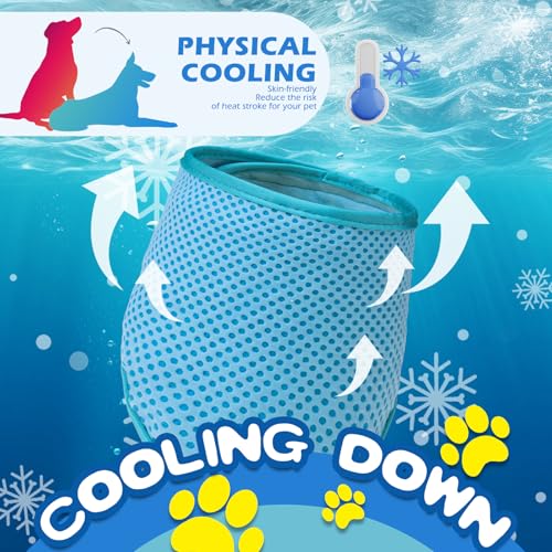 EXPAWLORER Dog Cooling Bandana - 2 Pack Instant Cooling Dog Bandanas, Chill Out Pet Cool Scarf Summer Essentials Ice Neck Cooler Wrap, Prevent Sunstroke for Small Medium Large Dogs, Blue Navy M - color: Blue & Navy, size: Medium