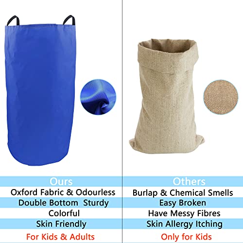 28PCS Potato Sack Race Bags, Egg and Spoon Race,Carnival Games 3-Legged Relay Race Bands, Outdoor Games for Kids and Adults (with Game Prizes & Whistles), Outside Yard Lawn Birthday Party Games