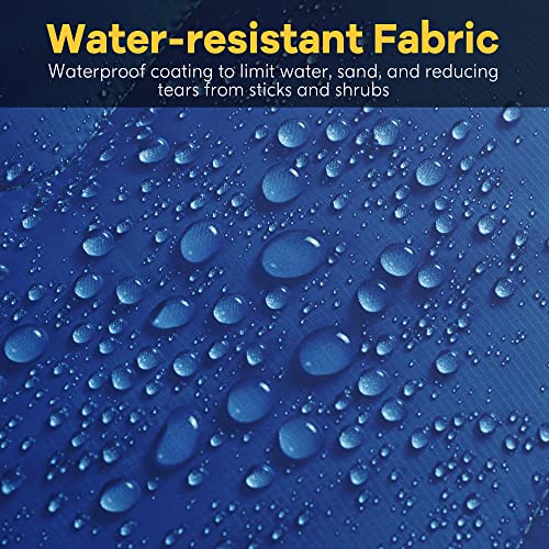 UNIKOME Waterproof Puffy Camping Blanket - Lightweight Packable Outdoor Quilt with Corner Loops, Warm Compact Blanket for Cold Weather Hiking Picnic Stadium Travel, 75"×52", Blue - color: 08 Navy