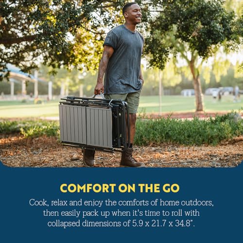 GCI OUTDOOR Master Cook Station | Portable Folding Kitchen Table with Soft Shell Sink, Heat Resistant Tabletop & Telescoping Lanter Pole, Perfect for Camping Trips - style: Master Cook Station