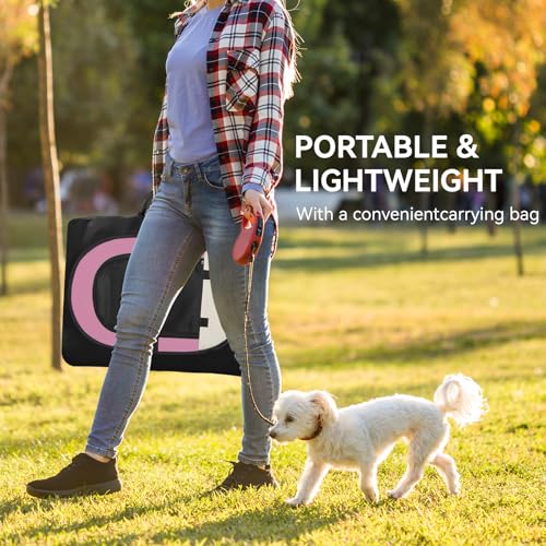 Siedihit Pink Dog Cat Playpen, Puppy Pet Playpen Indoor for Small Dog Crate Tent Cage Outdoor, Portable Pop Up Dogs Enclosure Kennel with Carrying Case for Dogs/Cats/Rabbits - color: Pink