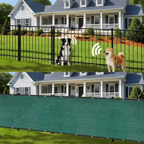 8' x 50' Green Fence Privacy Screen,with Bindings & Grommets,Heavy Duty for Gardens,Backyard,Patio,Tennis Court,Pool,Construction Project, We Make Custom Sizes
