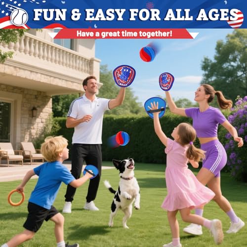 Toss and Catch Ball Game – Outdoor Toys for Boys & Girls with Glove & Sticky Balls,to Create Lasting Memories with Family & Friends at the Yard, Beach, or Pool for 3 4 5 6 7 8 9 10 Year Old Boys Girls