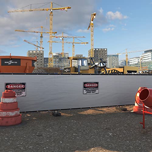 Amgo 4' x 10' Beige Fence Privacy Screen, Commercial Standard Heavy Duty Windscreen with Bindings & Grommets, 90% Blockage, Cable Zip Ties Included (We Make Custom Size) - color: Beige, size: 0 4' x 1 0'