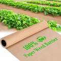 DECOHS 4 x 50 Ft Biodegradable Paper Weed Barrier- Heavy Duty Biodegradable Garden Bed Grass- Garden Paper Weed Control Barrier Weed Grass Blocker for Outdoor Garden Lawn - color: 4x50ft