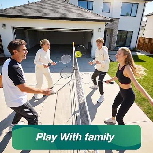 AboveGenius Badminton Rackets Set, Lightweight & Durable Badminton Set (Includes 6/12 Racquets, 6/12 Birdies), Outdoor Backyard & School Games for Adults, Teens, Families and Beginners - style: 2 Color 6 Rackets 6 Birdies
