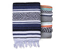 $averPak BodyForge Authentic Mexican Falsa Yoga Blanket (Blue/Black/White) - color: Blue/Black/White