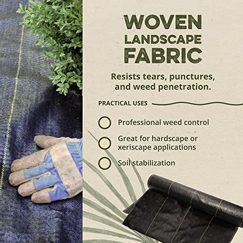 Dewitt Pro-5 Weed Barrier Fabric 5 oz, 5 x 250 Feet – Heavy-Duty Woven Landscape Ground Cover Mat for Raised Garden Bed, Greenhouse Gardening, Outdoor Landscaping, and Commercial Planting - size: 1 Pack, style: 5' x 250'