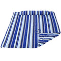 SUNCREAT Portable Hammock Pad with Soft Pillow, Two-Layer Soft Polyester Pad, Blue Stripes - color: Blue Stripes
