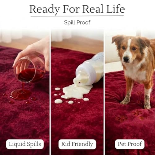 Waterproof Blanket for Bed Intimacy (90"x 80" King Size) Reversible Fleece | Sherpa, Love Blanket, Water Proof TPU Stain Proof Couch Furniture Mattress Winter Large Dog Bed Cover - Burgundy - color: Red, size: 90 x 80 inch