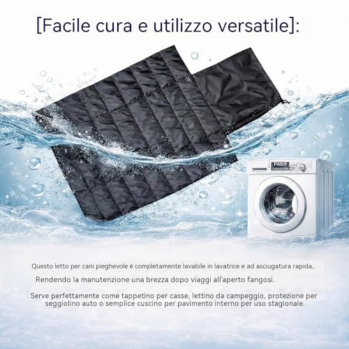Portable Dog Crate Pad, Water-Resistant Foldable Pet Sleeping Mat, Cool Touch Summer Dog Bed for Outdoor Travel Camping & Indoor Use, Washable Black Kennel Pad (39"x28")(Black - color: Black