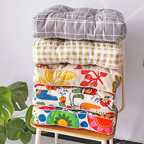 vctops 1PC Indoor Outdoor Bohemian Square Chair Cushion Seat Pad Floor Cushion Pillow (Grid Blue 1, 16"X16") - color: Grid Blue 1, style: 16Inchx16Inch/40x40cm