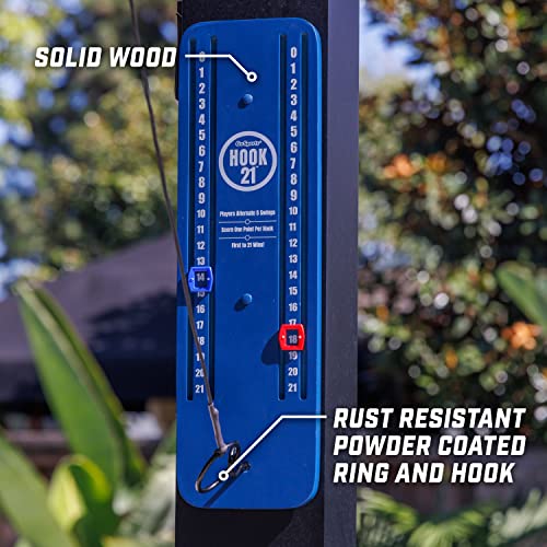 GoSports Hook 21 Ceiling Mount Ring Swing Game - Choose Your Color - Play Indoors or Outdoors - color: Blue