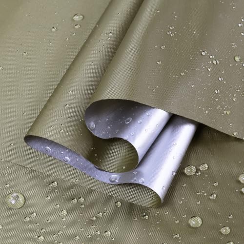 4Yard (60"×144") Marine Waterproof Fabric - Outdoor UV-Resistant Lightweight Durable Ripstop Material, UPF50+ Sun-Protection Blackout for Tarp Tent Camping Canopy, Army Green - color: Army Green, size: 4Yard