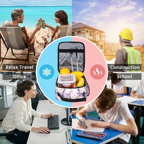 Cute Rubber Duck Insulated Lunch Box, Reusable Thermal Lunchbox with Funny Cartoon Yellow Farm Animal, Portable Handbags for Office, Beach, Camping, Road Trip, Hiking, Gifts for Girls Women - color: Duck 04