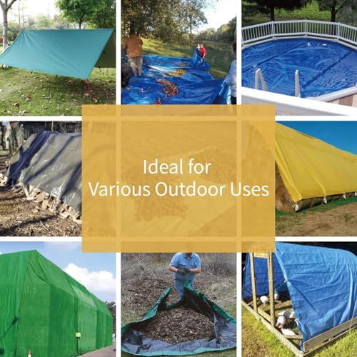 GUARD SHIELD Tarp Green 8x10 Feet Multi Purpose Waterproof Poly Tarp Cover 5mil (2-Pack) - color: Green, size: 8x10 (2-Pack)