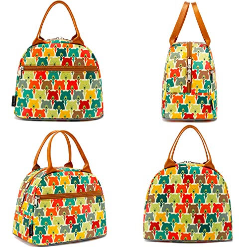 FlowFly Insulated Lunch Cooler Bag - Tote Bag Organizer for Women/Men, Bear - color: Bear