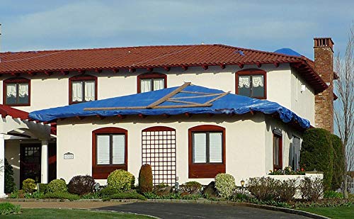 Kotap 9 x 12 Ft. All-Purpose Multi-Use Protection/Coverage 5-mil Poly Tarp, Waterproof, Blue, 1-Pack (TRA-0912) - color: Blue, size: 9 x 12 Ft.
