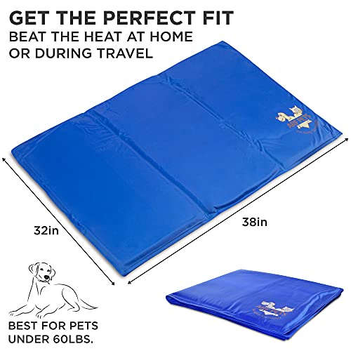 Arf Pets Dog Self Cooling Mat Pad for Kennels, Crates and Beds, Non-Toxic, Durable Solid Cooling Gel Material. No Refrigeration or Electricity Needed, Small 16" x 20" - size: Small