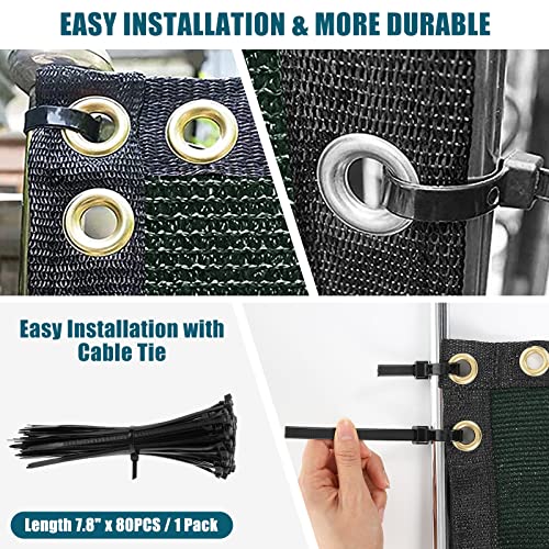 UIRWAY Fence Privacy Screen 5ft x 50ft Green, Heavy Duty 170GSM 90% Visibility Blockage, UV Resistant Outdoor HDPE Fence Covering Windscreen for Chain Link Fence Backyard Garden Patio with Cable Ties - color: Green, size: 5' x 50'