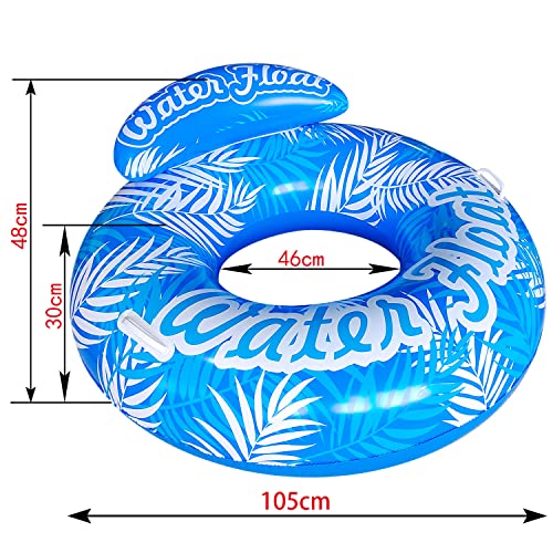 SUNSHINEMALL Inflatable Pool Floats Adult Swimming Rings Pool Floaties Accessories Lake Water Floats Beach Air Sofa Inflatable Lounge Chairs Rafts - color: Blue