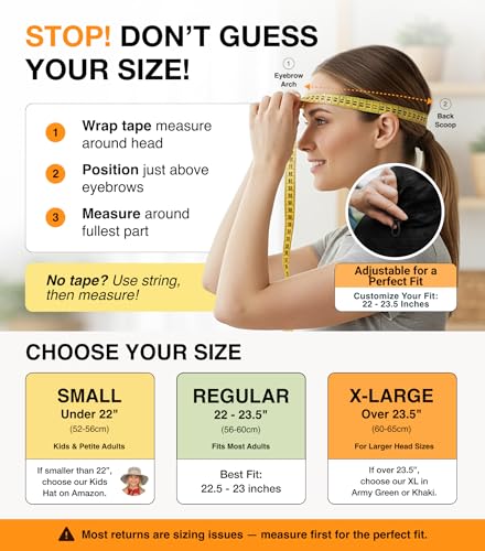 GearTOP Safari Hat for Men Sun Hats for Women UV Protection UPF 50+ Fishing, Gardening, Hiking Hat (22-23 1/2") - color: Black Camouflage Standard