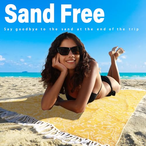 Widdonen 2 Pack Turkish Beach Towel Quick Dry Absorbent Cotton Lightweight Thin Bathroom Bath Pool Swim Towels Extra Large Oversized Sand Free Beach Accessories Essentials Stuff Cloud Adults Gift - color: 2 Pack Circle Turtle, size: X-large(79 X 36 Inches