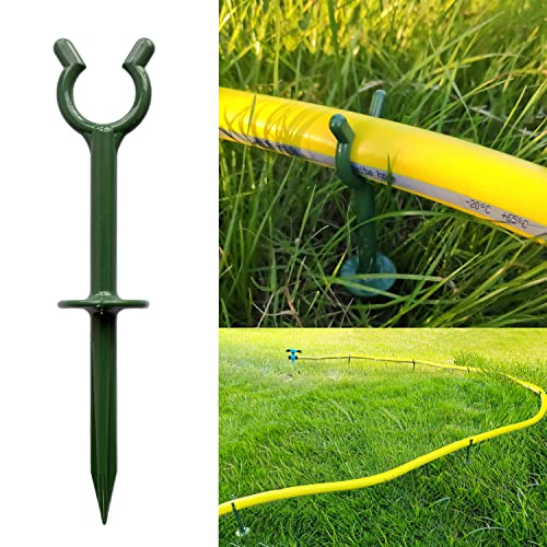 Garden Hose Holder Stake Set of 36 - Durable Plastic fits 5/8 inch Hose Guides for Lawn,Yard & Plant Care, Soaker Hose Support, Kink-Free Watering (Fits 5/8” Hoses) - size: Fit in 5/8'' Hoses, 36pcs