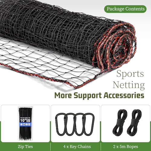 BaseGoal Baseball & Softball Backstop Nets, Heavy Duty Sports Practice Nets, Sports Netting Barrier,DIY Ball Net,Hitting Net for Baseball, Hockey, Soccer, LAX and More - size: 10x15ft