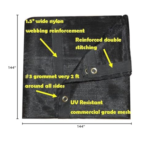 MP Heavy Duty Shade Mesh Tarp - size: 12 X 12-feet