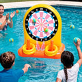 SLOOSH 2-in-1 Fun Pool Toys Set for Kids, Inflatable Dart Board & Ring Toss Game, Pool Floats Water Game Toys for Beach Yard Outdoor Ball Play, Party Birthday Gift for Kids Teen Adult