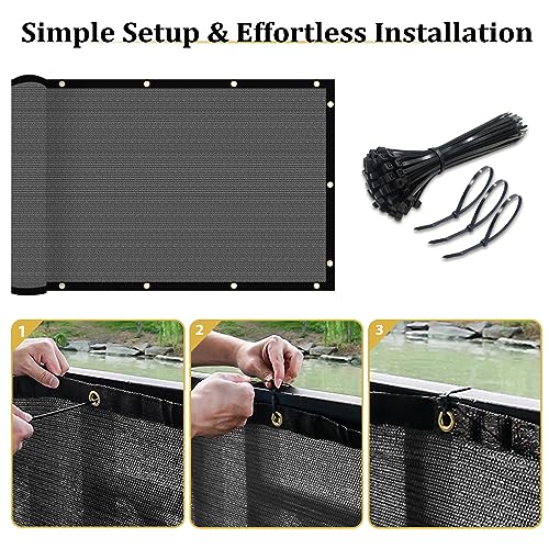 Shade&Beyond 4' X 25' Fence Privacy Screen Heavy Duty 170 GSM Fencing Mesh Shade Net Cover for Wall Garden Yard Backyard Indoor Outdoor Home Decoration, Dark Gray - color: Dark Gray, size: 0 4' x 2 5'