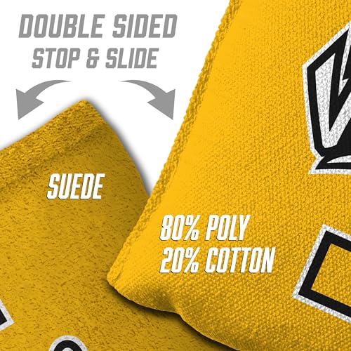 YouTheFan Officially-Licensed NCAA Set of 8 Cornhole Bags - All Weather Dual Sided Slide & Stop - Regulation Size with Carry case - color: Idaho Vandals
