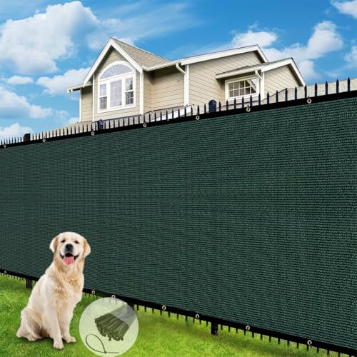 Privacy Fence Screen 3 X 35 FT, Heavy Duty Outdoor Shade Mesh Cloth for Garden, Backyard, Patio, Balcony & More – UV Protection, Windproof & Durable – Easy Installation with Grommets, Customizable - size: 3FT X 35FT