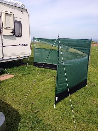 Windbreaker Privacy Camping Screen 3 Panel Blocker Garden Beach 197" x 60" (Forest Green)