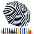 10ft Patio Umbrella Replacement Canopy 8 Ribs, Waterproof & Fade Resistant Market Umbrella Cover, Thickened Polyester Fabric for Backyard, Garden and Pool (Canopy Only) (Black and White Stripe) - color: Black and White Stripe