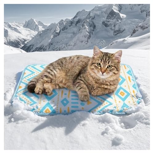 Dog Cooling Mat for Small Dogs & Cats, Soft Breathable Cooling Pad for Dog Bed, 23"x18" Self Cooling Crate Mat for Dogs, No Gel Washable Non-Slip Pet Cooling Mat Indoor Outdoor, Bohemia - color: Bohemia, size: 23"x18"(Small)