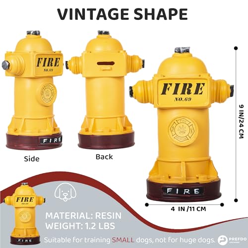 Potty Training Dog Fire Hydrant, Mini Fire Hydrant for Dogs to Pee On, Resin Puppy Pee Post, Potty Aid for Male Dog Indoor, Apartment,4.3" W x 9.4" H, Retro Yellow - color: Yellow