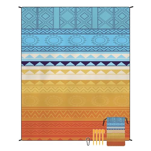 Large Beach Blanket Sandproof Waterproof 70.8" X 86.6"for Quick Drying Outdoor Picnic Mat for Beach - color: D01