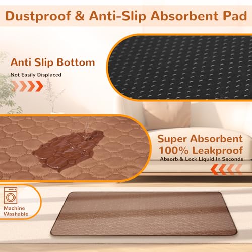 Dog Beds Medium Sized Dog Waterproof Washable Pet Bed Memory Foam Orthopedic Chew Proof Dog Couch with Anti-Slip Mat (Brown) - color: Brown, size: 36.0"l X 27.0"w X 6.7"th