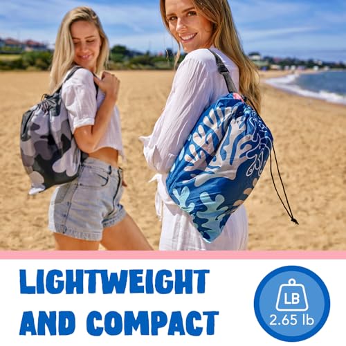 AlphaBeing Inflatable Lounger Beach Chair Accessories, Air Sofa Hammock Inflatable Couch for Camping Backyard Lakeside with Compression Sacks, Ideal Outdoor Gifts for Adults - color: Coral Navy