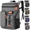BAGPARKK Insulated Cooler Backpack,33/45 Cans Multifunctional Double Deck Leakproof Cooler Bag with Sternum Strap,Large Capacity Lightweight Travel Camping Beach Backpack - color: Grey, size: 33Can