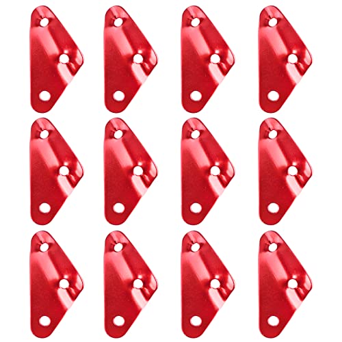 TRIWONDER Guyline Cord Adjuster Rope Tensioner Tent Guy Line Paracord Tightener Loop Alien Aluminum Alloy for Camping Hiking (Red (Triangle Shape) - 12 Pack) - color: Triangle Shape - Red (12 Pack)