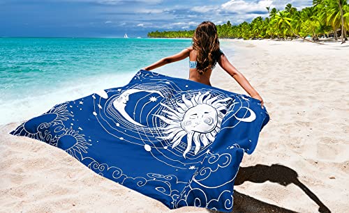 WIWIGO Beach Blanket Waterproof Sandproof Beach Mat 79" X 83"/10'x9'for 2-8 Adults Quick Drying Outdoor Picnic Mat Beach Accessories for Travel, Camping, Hiking - color: Bluesun, size: 79" X 83"（1-4person）