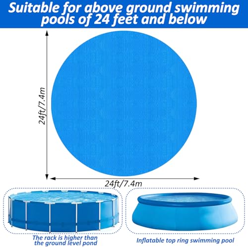 YEXEXINM 24Ft Round Pool Ground Cloths Swimming Pool Ground Cloth,Round Pool Liner Pad for Above Ground Swimming Pool,Heavy Duty Pool Ground Mat Protector to Prevent Puncture Pool Ground Tarp