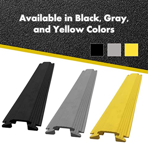 Kable Kontrol Drop Over Floor Cord Cover – 45 Degree Right Turn 1 Channel Cable or Wire Protector – Rubber Ramp Turn for Indoor and Outdoor Use – Black - color: Black, size: 1 Channel - Right Turn